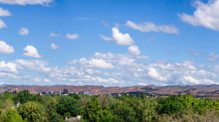 The skyline of downtown Boise from a distance