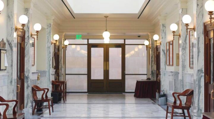 The hallway of the Idaho Capital Building