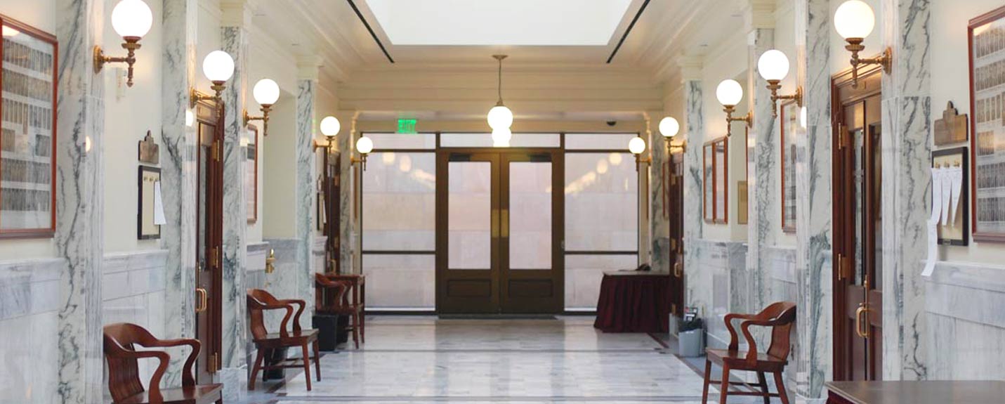The hallway of the Idaho Capital Building