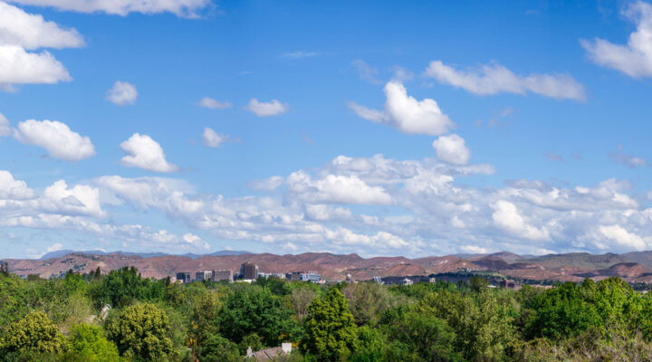 An overlook of the downtown Boise skyline from a distance