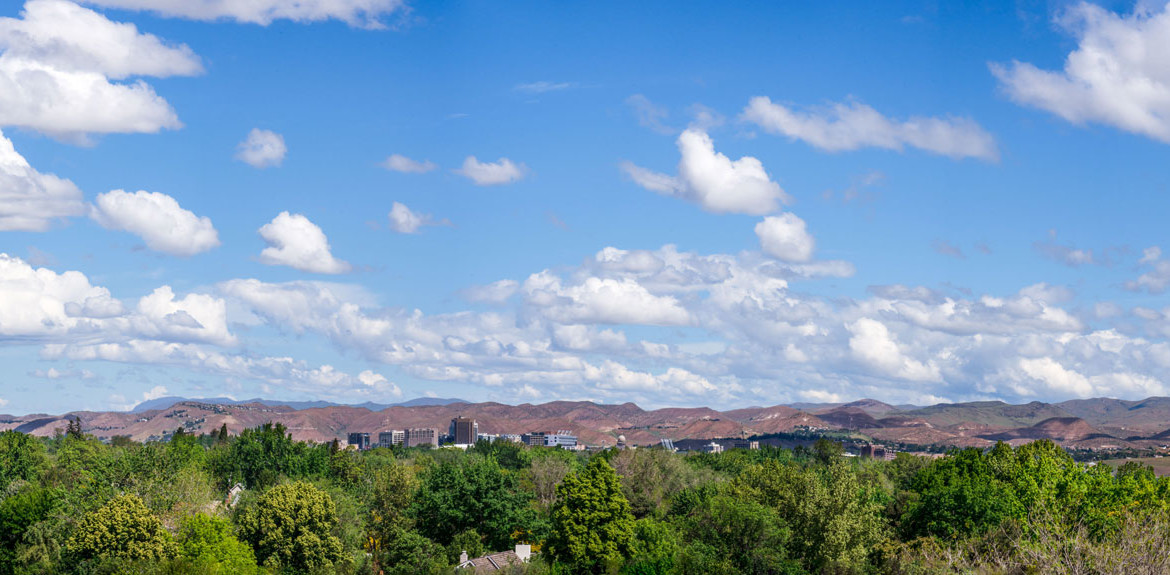 An overlook of the downtown Boise skyline from a distance