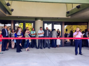 Joe Bruno, Building Hope, addresses the crowd at Sage's ribbon cutting
