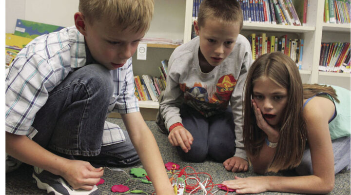 Students work together on a project