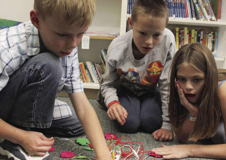 Students work together on a project