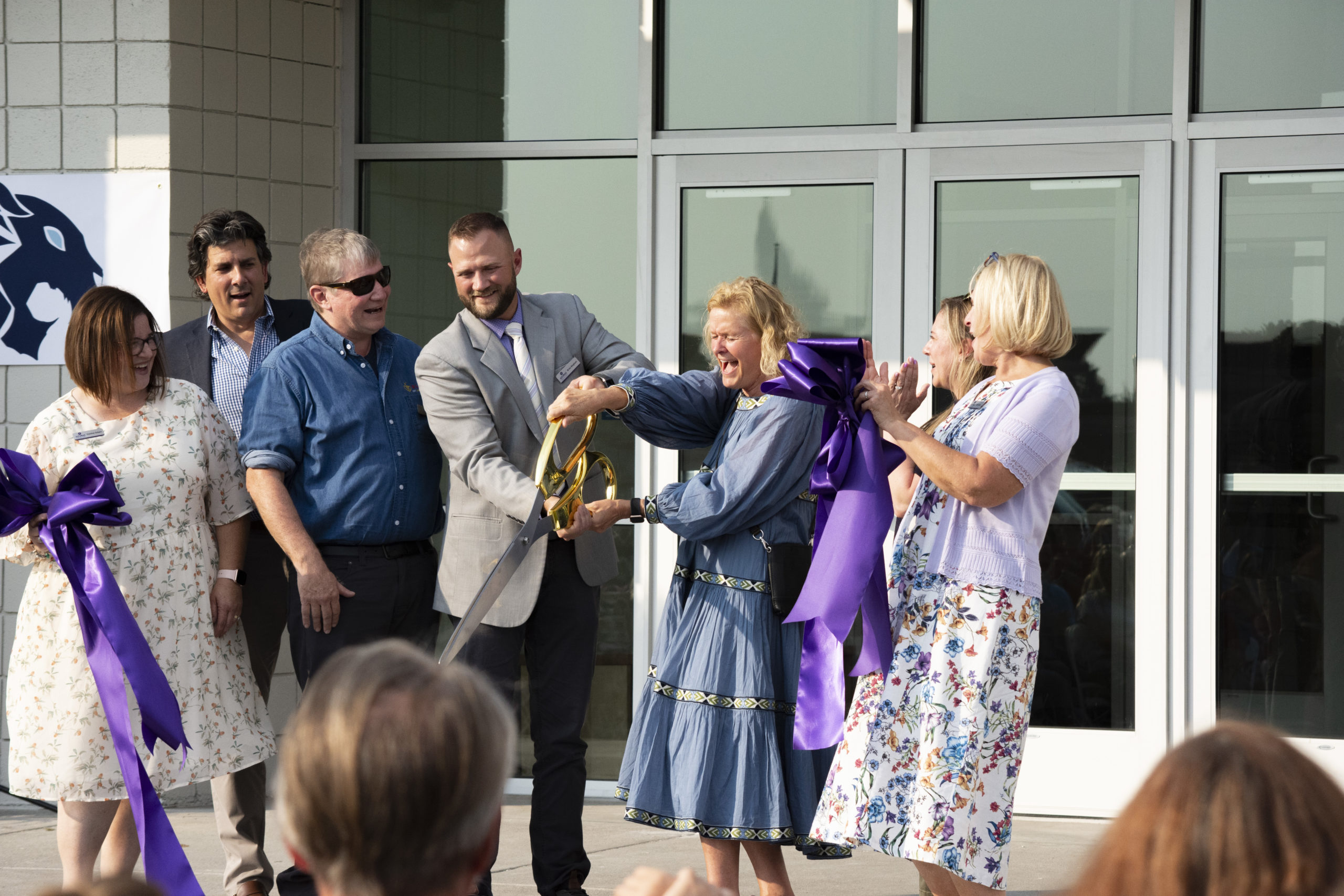 Michelle Ball and Brian Bingham cut the ribbon at Alturas Preparatory Academy