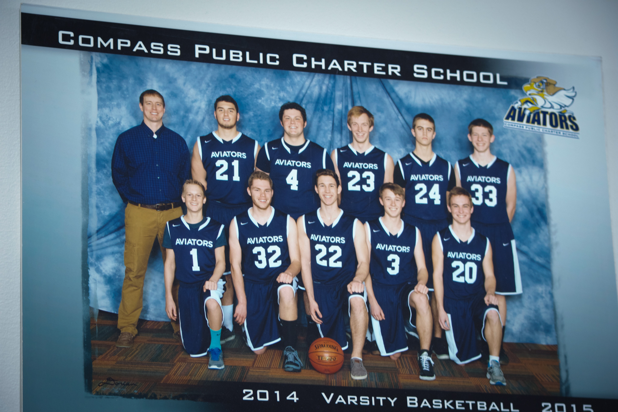 Matthew in his high school basketball photo