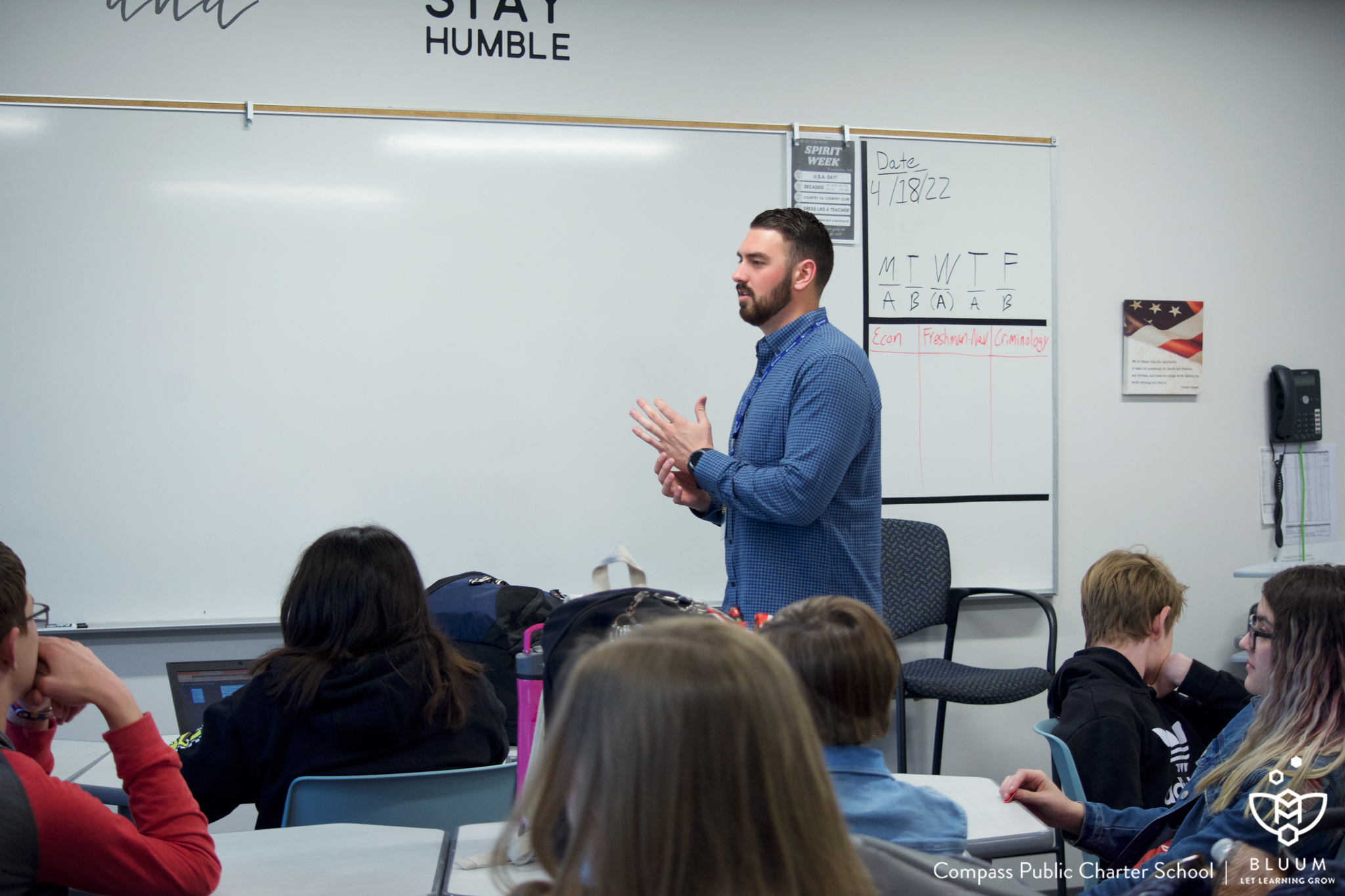 Matt wraps up his lecture in the last few minutes of the class period