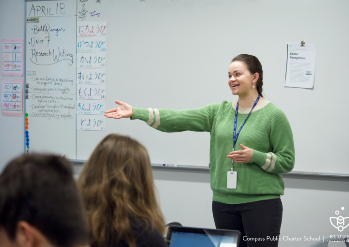 Melissa Stevens teaches her English class