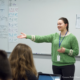Melissa Stevens teaches her English class